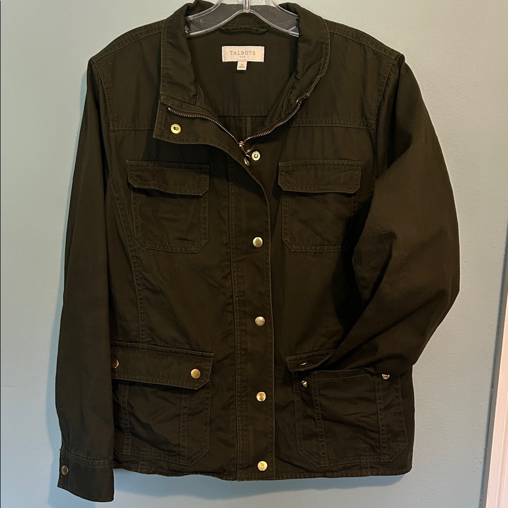 Talbots Olive Green Cotton Jacket